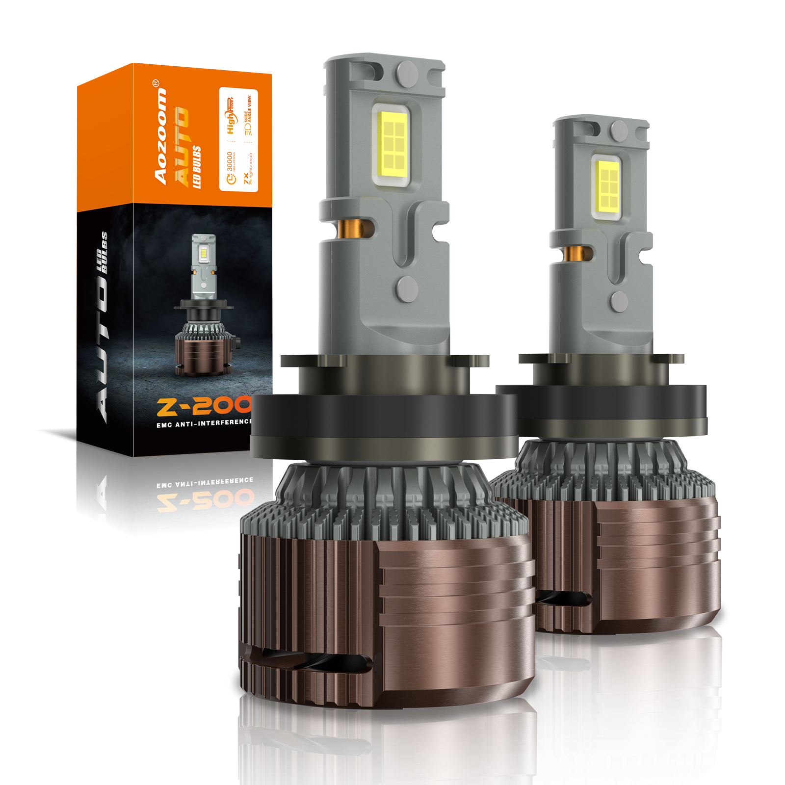 Aozoom Z-200 Series H11 LED Bulbs, Brightness 13000LM 130W