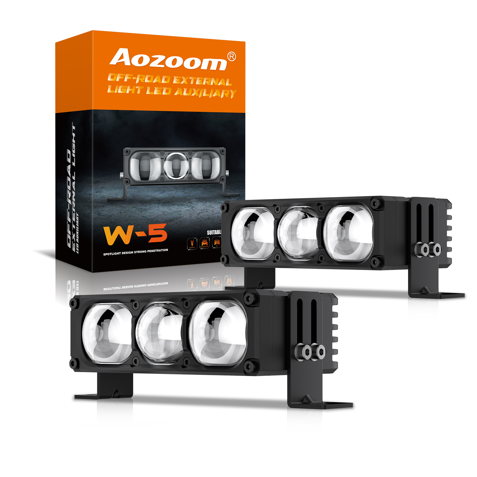 Aozoom Off-Road Series W-5 External Light, White Light