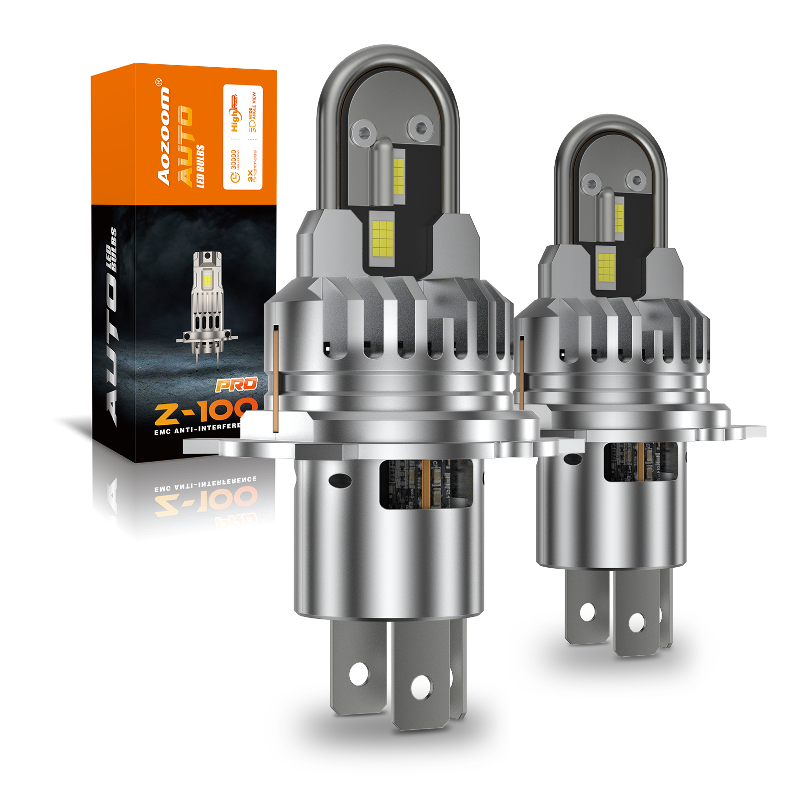 Aozoom Z-100 Pro Series H4 LED Bulbs, Brightness 8000LM 70W