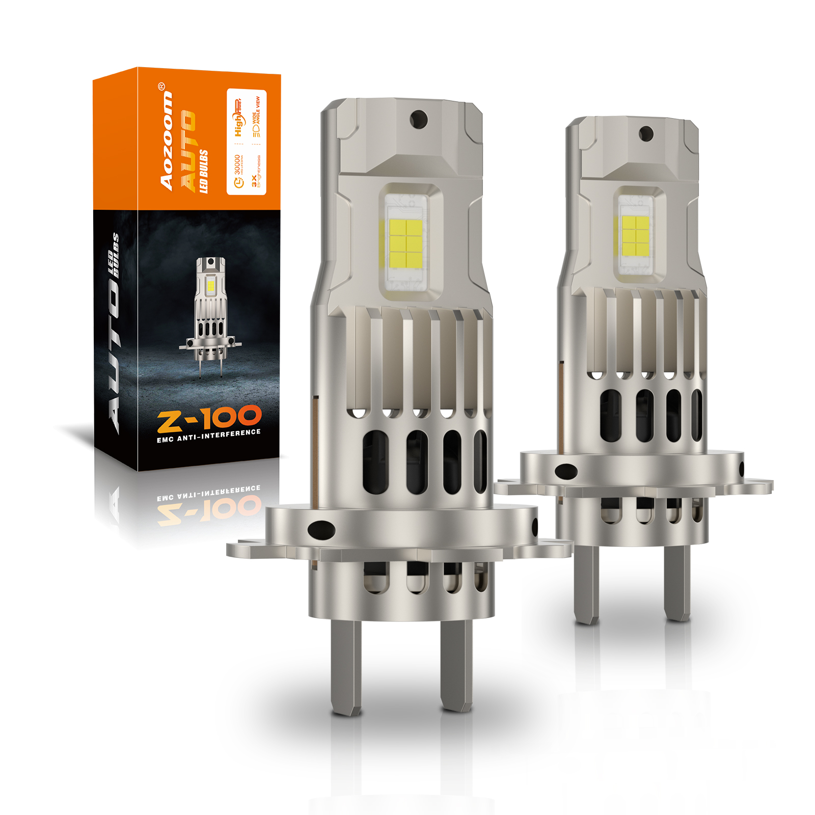 Aozoom Z-100 Series H7 LED Bulbs, Brightness 7000LM 70W