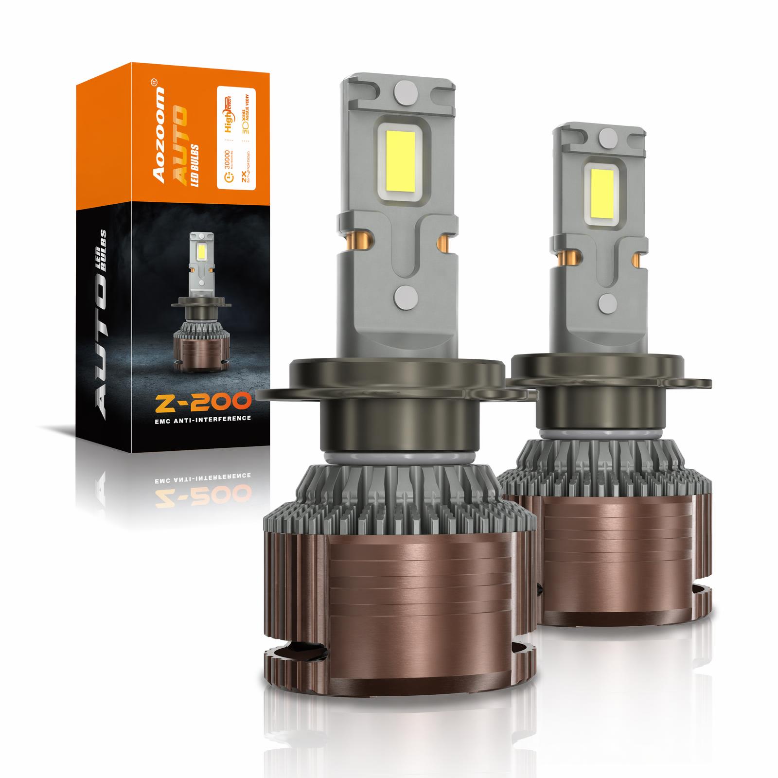 Aozoom Z-200 Series H7 LED Bulbs, Brightness 13000LM 130W