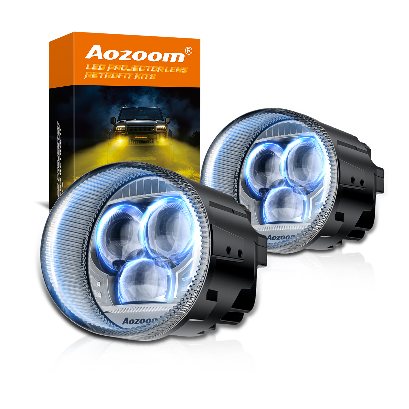 Aozoom F35 Series 3.5-inch Toyota Fog Lights, Bi-Beam, White Light 6000K